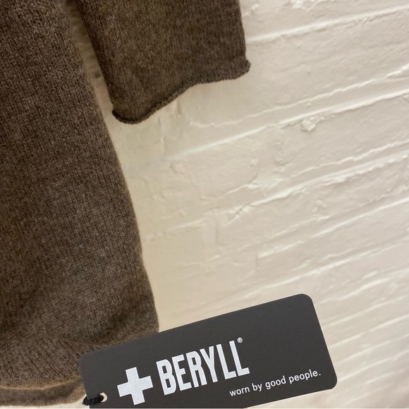 Beryll || Open Front Cashmere Cardigan Long Brown NWT OSFM - Picture 5 of 9